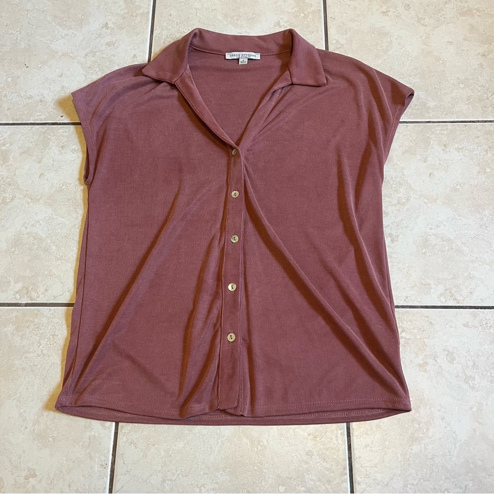 Green Envelope Los Angeles Pink button down